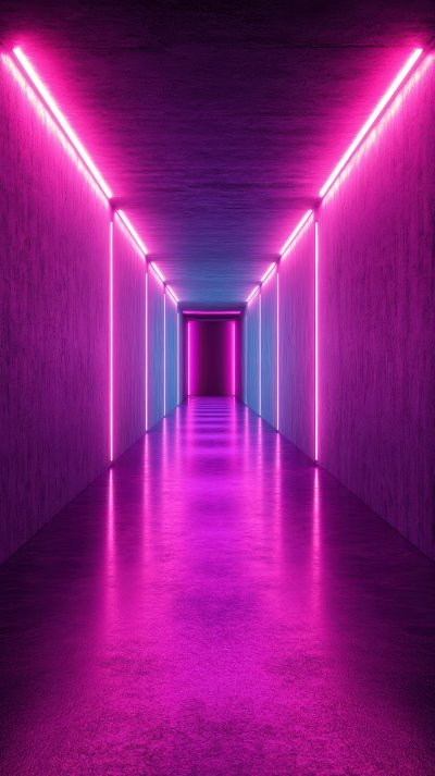 A Long Narrow Hallway With Purple Lights And A Pu F5ea188f 7b40 40bb B912 Ed0c52b10a26 3 Gigapixel Standard 6x