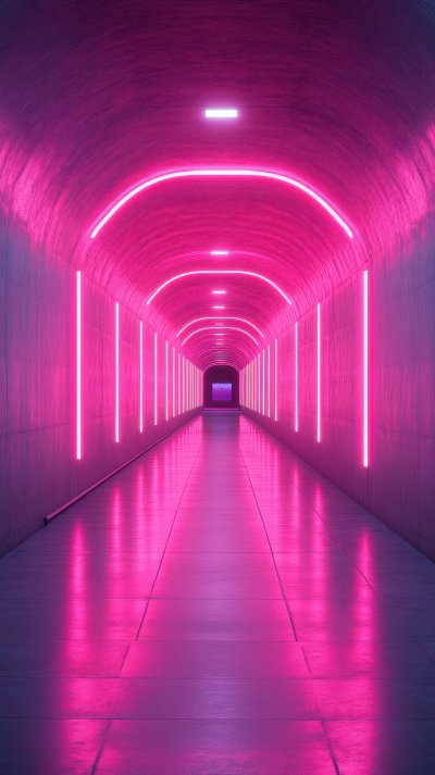 A Long Tunnel With Neon Lights And A Pinkish Hue. N 392554b0 D766 450b Af38 5bfe67dcdd20 0 Gigapixel Standard 6x
