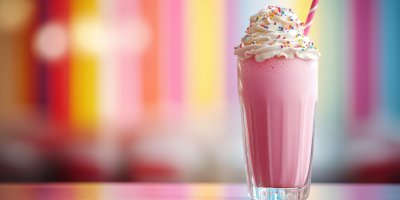A Pink Milkshake With Whipped Cream And Sprinkles Ad59de7c 1b10 4901 9fc2 50572cdd763d 3 Gigapixel Standard 6x