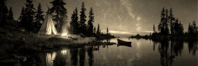 A Serene Camping Scene Featuring A Glowing 9f8cc33e 0cc9 4c0b A6d1 521f9a8e31e5 1 Gigapixel Standard 6x Sepia