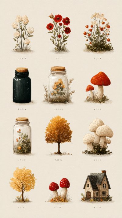 A Set Of Cute Illustrated Icons Featuring Flower 2c7f5e43 B1cd 475f B02a D93b460a54e3 3 Gigapixel Standard 6x