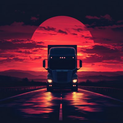 A Silhouette Of A Truck Against A Vibrant Sunset A3fac659 72b7 4a1b 8e8c 6493884da4a6 3 Gigapixel Standard 6x