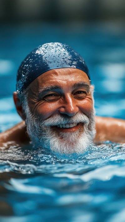 A Smiling Senior Man Doing Sport And Swimming In Bd4e5f1b Dfed 4de6 Aadc 9f382d2789f9 2 Gigapixel Standard 6x