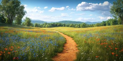 A Tranquil Trail Winds Through Tall Grasses And T 3609627c 06c8 4239 B7ca B7f464234fe1 2 Gigapixel Standard 6x