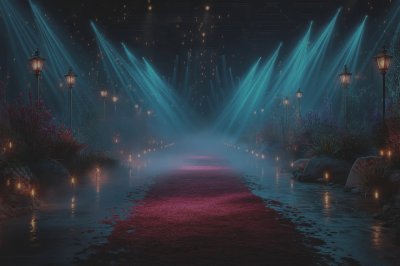 A Vibrant Red Carpet Scene Illuminated By Blue Li 33068363 65be 4561 911f D3b4ee4b030b 1 Gigapixel Standard 6x Lc