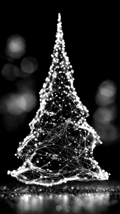 Abstract Technological Christmas Tree Shining Wit 7329383e 89c3 4e40 9dce 39c32b2f1e59 1 Gigapixel Standard 6x Bw