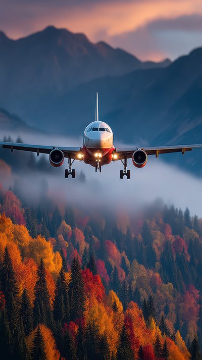Airplane Is Flying Over Low Clouds And Mountains 8648e481 7506 4935 Bdeb 9e4bf4ad209c 2 Gigapixel Standard 6x