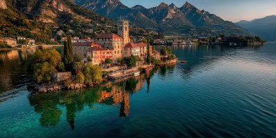 Amazing Lake Iseo Scenery With Picturesque Small 459fde7e D962 4561 A026 4b8d986307bc 3 Gigapixel Standard 6x