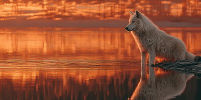 Arctic White Wolf Standing In A Golden Sunset. Na 3926de97 A31d 421b 9cba 88c8cf2597c4 2 Gigapixel Standard 6x