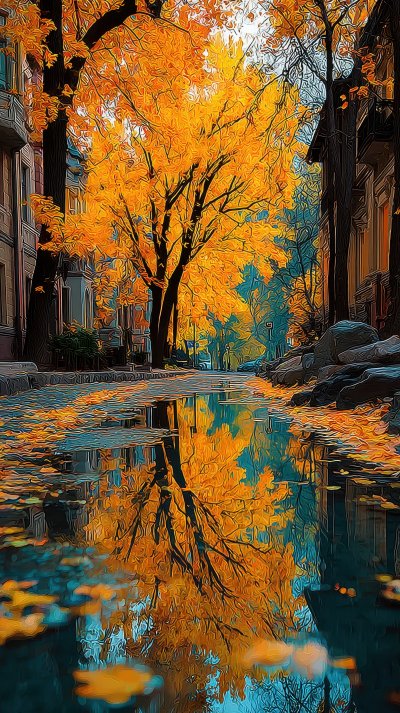 Autumn Landscape. Carpet Of Yellow Leaves On The Ee0e2114 6da2 47d8 Ac1d 0f2ec138294f 0 Gigapixel Standard 6x