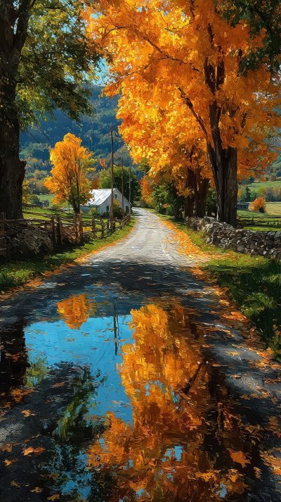 Autumn Leaves On Country Road Near Woodstock Verm Be2a9545 Fdc5 41f9 8310 Ef2ebf58a6ac 0 Gigapixel Standard 6x