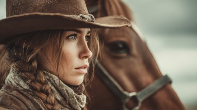 Beautiful Cowgirl Posing On Prairie With Horse Por 2763f59f 51f7 4493 8bed C71c452a518d 0 Gigapixel Standard 6x