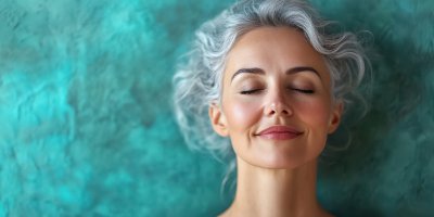 Beautiful Mature Woman On Color Background. Welln 4a87585f Fe7f 4818 B16b Afed39bae3da 2 1 Gigapixel Standard 6x