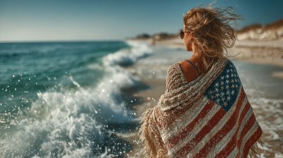 Beautiful Young Happy Girl Holding Usa Flag On Th 2912a25c 9468 44be B03a 8c031edb7a7e 0 Gigapixel Standard 6x