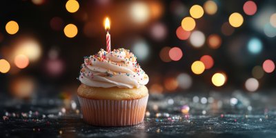 Birt Ay Cupcake With Number One Candle On Table 2b4ac432 15c1 40e7 B1c1 26c6b211adaf 2 Gigapixel Standard 6x