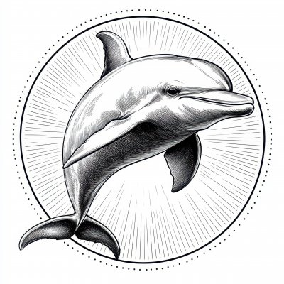 Black And White Vintage Engraved Art Of A Dolphin 95425d6b 6b86 4442 8418 7c65b1fa0f7a 1 Gigapixel Standard 6x