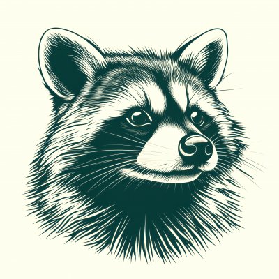 Black And White Raccoon Line Art. Animal Log A8b7dfa8 F713 4994 822c 3592eac3bbd3 2 Gigapixel Standard 6x Tealorange