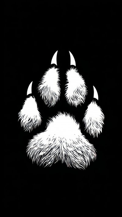 Black Wolf Paw Print Graphic Illustration Animal 4bac993f 1e60 45b5 Aed5 Eb3ddfbcecd7 3 Gigapixel Standard 6x