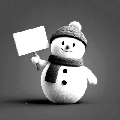 Blue Snowman With Blank Placard. Snowman Icon Set. D526a75f 8f87 42a1 Aee5 0bff3e696f2a 2 Gigapixel Standard 6x Bw
