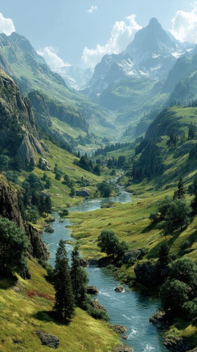 Breathtaking Panoramic View Of A Lush Green Valle 354aa4cc 2456 4c72 96ac 80d75f41a381 3 Gigapixel Standard 6x