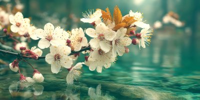 Bright Flowering Cherry Tree Branch With Lot Of W F9c0b66e E353 4be4 8559 B882e2d1b0d4 3 Gigapixel Standard 6x Tealorange