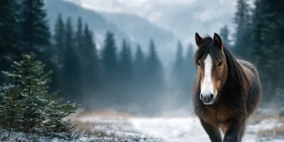 Brown And White Horse Running On Deep Snow Covere 8c1e1810 3697 4094 93eb F7eb3541af00 2 Gigapixel Standard 6x