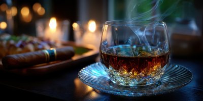 Burning Cigar And Glass Of Whisky On Black Backgr A6c9f9b0 Ef96 4aa2 8baf Efcf96f2ab1b 2 Gigapixel Standard 6x