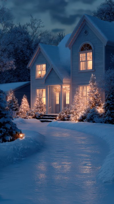 Charming Winter Evening Scene Of A Beautifully Dec 8843f3e7 5367 48b6 8810 0ec734f6bcf0 3 Gigapixel Standard 6x