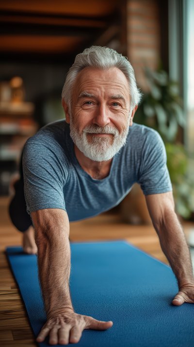 Cheerful Senior Man Doing Side Plank Exercise On 87977d99 Cfa0 45a7 Bffb 13d3aa81bee3 2 Gigapixel Standard 6x