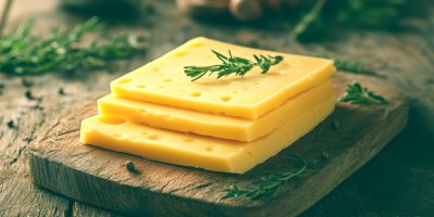 Cheese Slices On Cutting Board. Cheese Slices. Ul Af6bce1a 92a6 40ad B4ce 5b0b913044b1 1 Gigapixel Standard 6x Tealorange