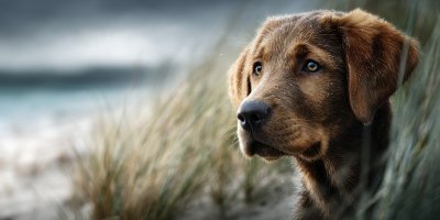 Chesapeake Bay Retriever. Puppy Beach. Ultra Real 1fe798d8 81a8 4313 B9cd 50041f8893e4 3 Gigapixel Standard 6x