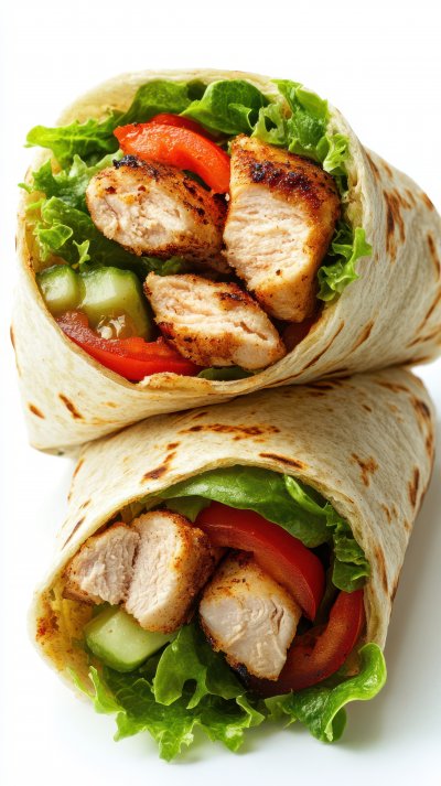 Chicken Wrap Sandwich With Salad Isolated On Whit E48af730 Efe0 4731 A3f6 4bd8ed5faedc 1 Gigapixel Standard 6x