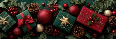 Christmas Concept. Top View Photo Of Present Boxes 77227ce2 A290 412f 8be9 46e446796b3a 3 Gigapixel Standard 6x