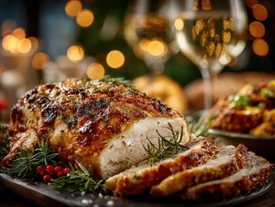 Christmas Meal Served On The Table Baked Turkey W 72a6658a D3f6 4326 A322 76ab7da0c17d 3 Gigapixel Standard 6x