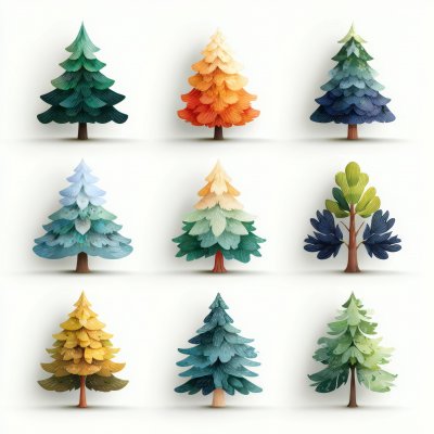 Christmas Trees Icon Isolated On White Background. A1687112 4a16 46bc 9e73 297c76ae08f3 3 Gigapixel Standard 6x