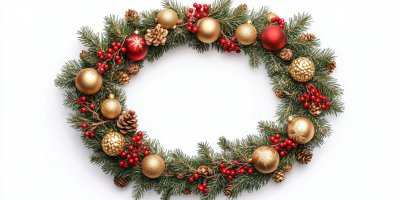 Christmas Wreath With Golden Ornaments And Red Be D8f1aa35 F1c6 40ec A8ae Bc6770b752a6 1 Gigapixel Standard 6x