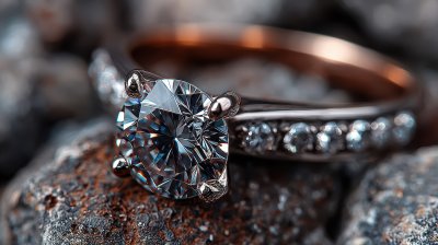 Close Up Of A Diamond Engagement Ring On A Metall 475bf0f0 41f2 4026 Ad56 Ea7877bbd37b 0 Gigapixel Standard 6x