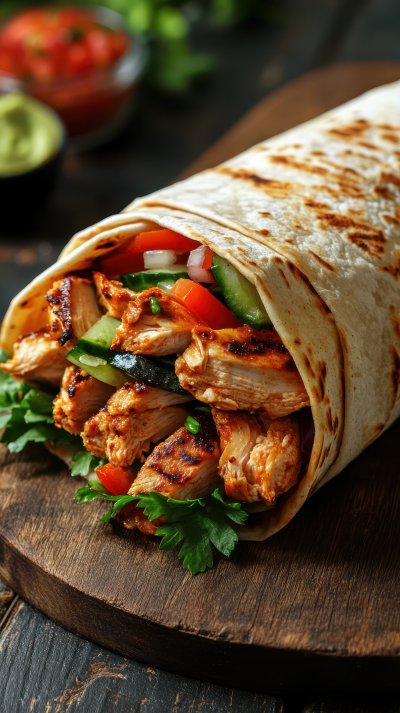 Close Up Of A Delicious Chicken Shawarma Wrap. Ch De4e24e3 C04e 4334 8c35 Ccb947dca1d4 2 Gigapixel Standard 6x