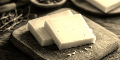 Close Up Of Cheese On Cutting Board. Cheese Slice 9b19972e 12a8 43b5 Bbc9 33eccfb6725f 2 Gigapixel Standard 6x Sepia