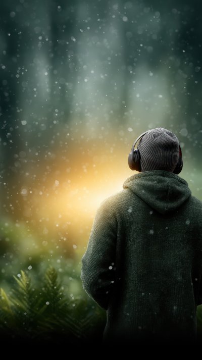 Cool Party Dj Bird With Headphones. Stylish Green 55d00d0a C9d2 436f 81fd 7838a71ac94e 0 Gigapixel Standard 6x