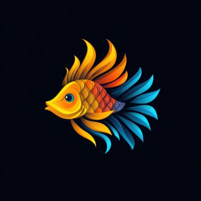 Crowned Fish Logo Design Abstract Marine Cre Cd0915ff 6ecf 42e7 8dd8 A5f1fa0a2cd9 1 Gigapixel Standard 6x