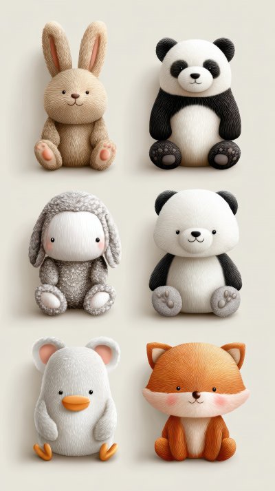 Cute Little Animals Sticker Set Design On White 378cf9b6 79d8 4a66 Ac31 D87931ab79ee 0 Gigapixel Standard 6x