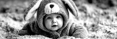 Cute Little Baby In Bunny Costume Sitting On Bed At Be4af71c 6df2 4021 8747 22e7529e4795 2 Gigapixel Standard 6x Bw