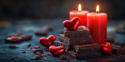 Dark Chocolate Hearts And Bars With Glowing Red C 9c363755 9923 4ec9 90b3 20dd2d861c5f 0 Gigapixel Standard 6x