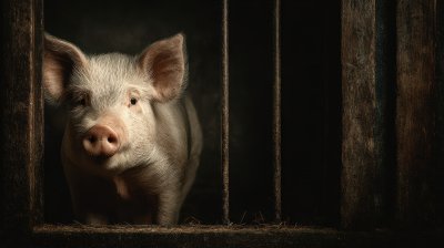 Dirty Pig In A Cage Side View. Pig. Ultra Realisti Ffced5bb 1924 4b7c Aac2 8c4fc9f0ac08 3 Gigapixel Standard 6x