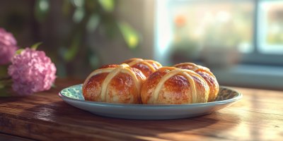 Easter. Good Friday. Homemade Hot Cross Buns On A A993f690 A4f6 4cc6 B1d4 Eafde7856c5a 1 Gigapixel Standard 6x