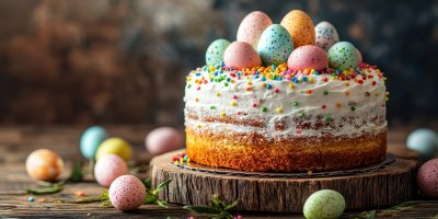 Easter Cake Along With Multi Colored Painted Eggs 43f90d07 1f9c 4846 A473 1d70177c5373 1 Gigapixel Standard 6x