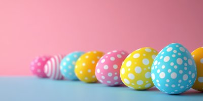 Easter Eggs On A Plain Background Postcard. Easte Fbcbd89d D7e7 47dc 8007 0dbe054edf5d 2 Gigapixel Standard 6x