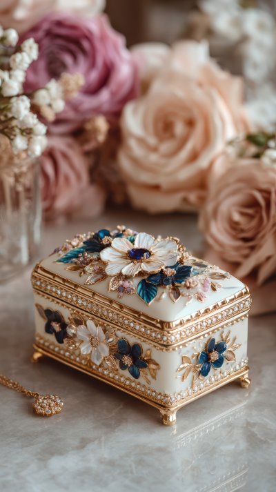 Elegant Jewelry Box With Beautiful Bijouterie On Fd6b676c Cc1a 4b23 83d0 Fe131c0ae6e2 0 Gigapixel Standard 6x