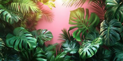 Exotic Plants With Pink Backdrop. Tropical Layout 57b27409 1d20 4cab A143 70b9eed21f94 3 Gigapixel Standard 6x